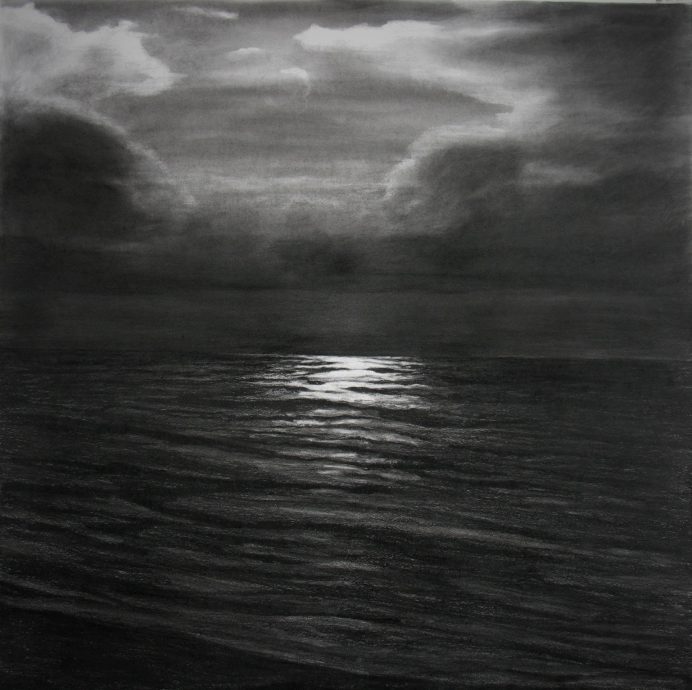 No title. Charcoal on paper. 100x100 cm.