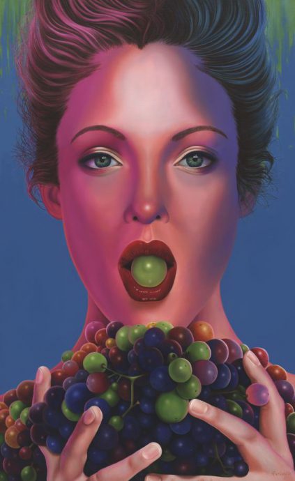 Hélène Terlien. Grapes. Oilpaint on linen. 130x80 cm.